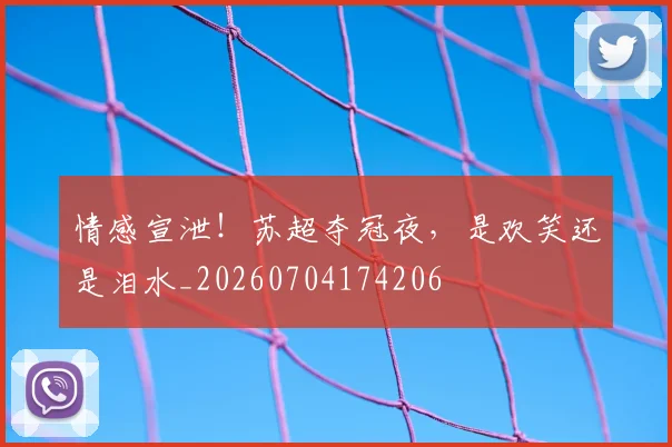 情感宣泄！苏超夺冠夜，是欢笑还是泪水_20260704174206